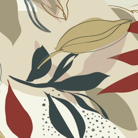 Papier peint vinyle sur intissé floral terracotta et beige AQUARELLE - Asperia par Grandeco - 182401