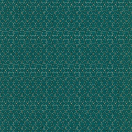 Papier peint vinyle sur intissé graphique vert émeraude et doré GRAPH- Park Avenue par Lutèce - 51192704