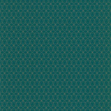Papier peint vinyle sur intissé graphique vert émeraude et doré GRAPH- Park Avenue par Lutèce - 51192704