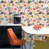 Papier peint vinyle sur intissé cuisine rouge et gris LEGUMES A CUISINER - Cuisines et Bains par Lutèce - 51184410