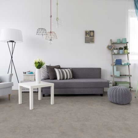 Sol Vinyle/PVC - 3m - béton gris et marbré DUNE GREY - Primetex par Gerflor