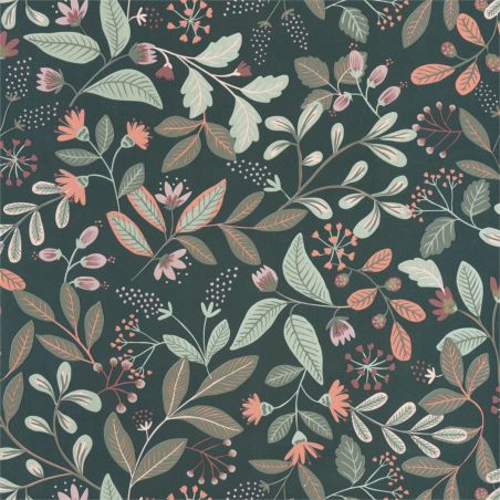 Papier peint intissé floral vertet corail CHLOE - Essentiel par Caselio - 103087172