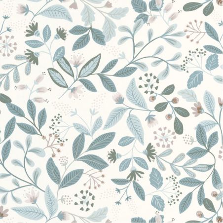 Papier peint intissé floral bleu fumé CHLOE - Essentiel par Caselio - 103086006