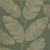 Papier peint vinyle sur intissé végétal vert kaki MOONLIGHT BANANA TREE - Green and Co par Caselio - 101107142