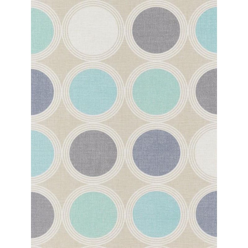 Papier peint vinyle sur intissé géométrique bleu et gris ROND - Swing par Caselio - 68926496