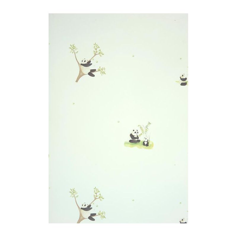 Papier peint intissé panda noir et blanc PANDA NOIR - Alice et Paul par Casadeco - 28069536