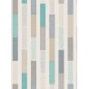 Papier peint vinyle sur intissé rayures turquoise et gris DOT - Swing par Caselio - 68896799