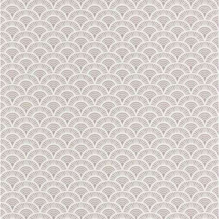 Papier peint vinyle sur intissé géométrique gris et blanc PALMETA - Acapulco par Caselio - 69921050