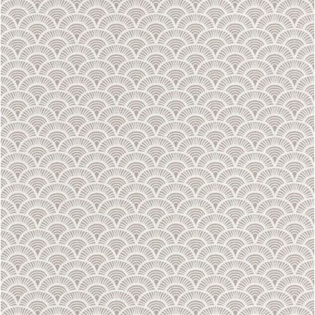 Papier peint vinyle sur intissé géométrique gris et blanc PALMETA - Acapulco par Caselio - 69921050