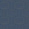Papier peint intissé géométrique bleu indigoet doré LONGEVITY - Mystery par Caselio - 101646328