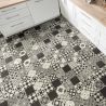 Sol Vinyle/PVC - Dalle clipsable - Carreaux de ciment gris, blanc et noir LISBONNE - Decotile par Kalinafloor