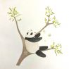 Papier peint intissé panda noir et blanc PANDA NOIR - Alice et Paul par Casadeco - 28069536