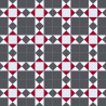 Sol Vinyle/PVC - 2m - carrelage noir et rouge DEVON 940D Optima Hightex par Beauflor