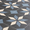 Sol Vinyle/PVC - 4m - carreaux de ciment noir et bleu SCOTTSDALE 927D Ultra Retrotex par Beauflor
