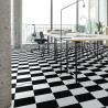 Sol Vinyle/PVC - 2m - damier noir et blanc noir et blanc MODENA 901D Optima par Beauflor