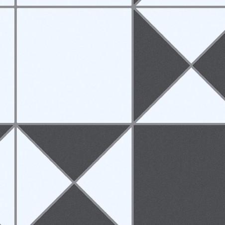 Sol Vinyle/PVC - 3m - carrelage noir et blanc DEVON 009S Optima Hightex par Beauflor Sol Vinyle/PVC - 3m - carrelage noir et blanc DEVON 009S Optima Hightex par Beauflor