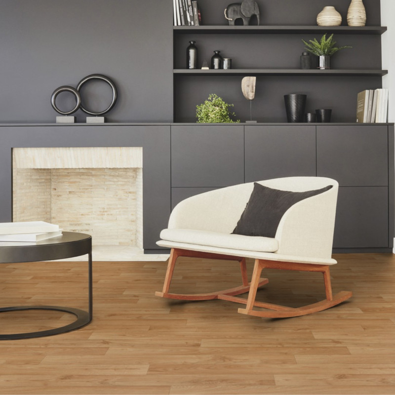Sol Vinyle/PVC - 4m - parquet chêne doré SHERWOOD CLAIR  - Iconik Confort  par Tarkett