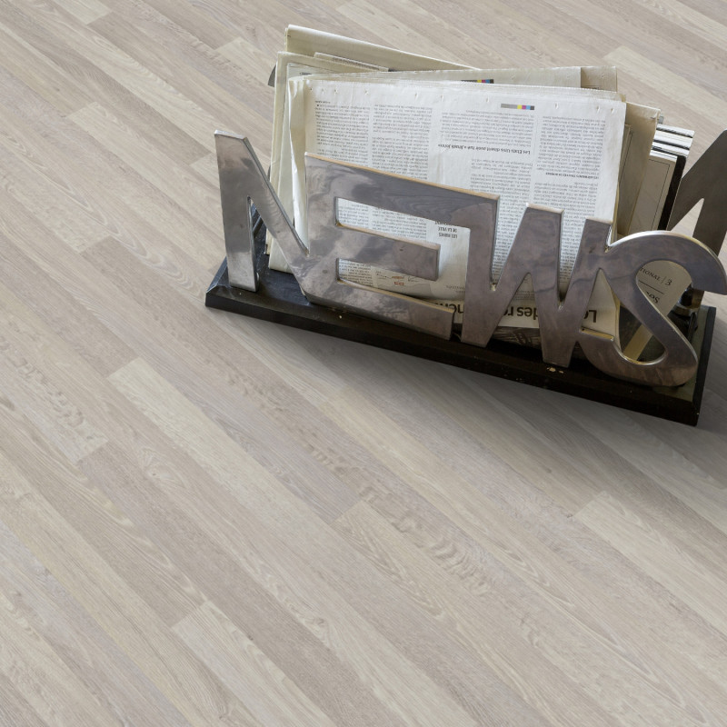 Sol Vinyle/PVC - 4m - parquet chêne blanchi et beige LODGE MILK  Primetex par Gerflor