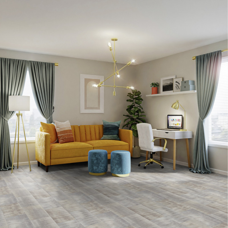 Sol Vinyle/PVC - 4m - carrelage gris et taupe NICE STONE  Primetex par Gerflor