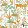 Papier peint intissé savane vert et ocre JANE - Let's go girls par Caselio - 104480767