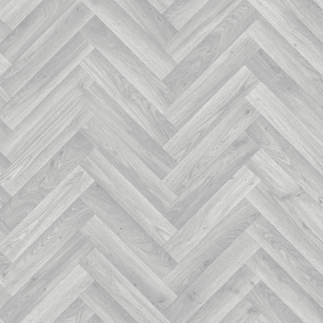 Sol Vinyle/ PVC - 4m - parquet chevron chêne gris OAK 907M - Optima Dynasty par Beauflor