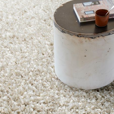 Tapis de salon - 65x130cm - Uni / Faux-uni blanc et beige Twilight par Ragolle Tapis de salon - 65x130cm - Uni / Faux-uni blanc et beige Twilight par Ragolle