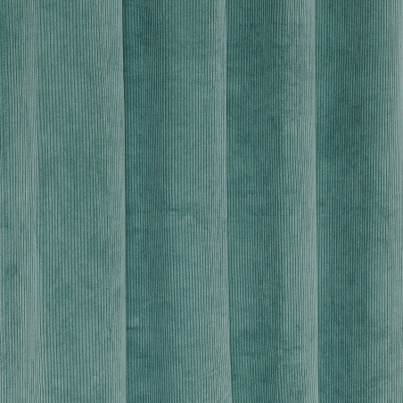 Prêt-à-Poser rideau - 140cmx260cm - uni velours côtelé bleu vert ALBERTA par Linder