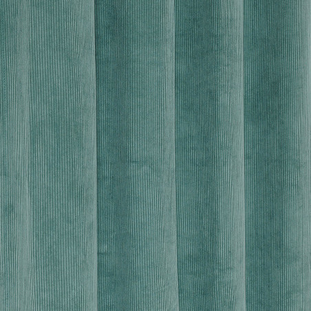 Prêt-à-Poser rideau - 140cmx260cm - uni velours côtelé bleu vert ALBERTA par Linder Prêt-à-Poser rideau - 140cmx260cm - uni velours côtelé bleu vert ALBERTA par Linder