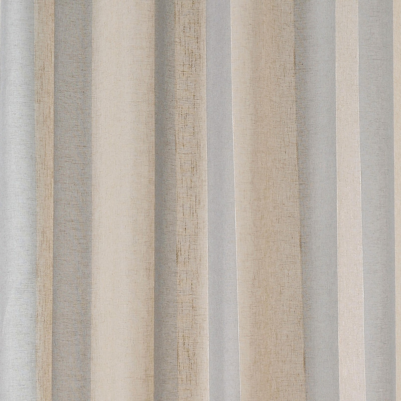 Prêt-à-Poser voilage - 140cmx280cm - rayures lin et gris KANSAS par Linder