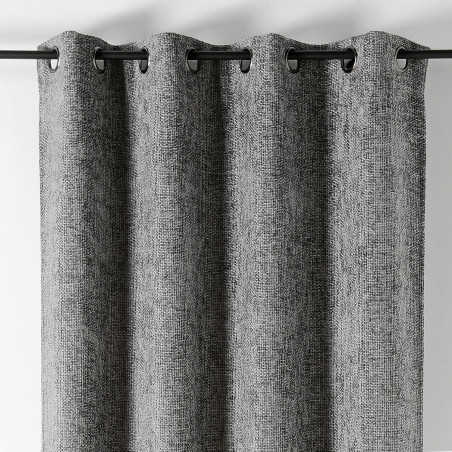 Prêt-à-Poser rideau - 135cmx250cm - uni gris chiné ASPEN par Linder Prêt-à-Poser rideau - 135cmx250cm - uni gris chiné ASPEN par Linder