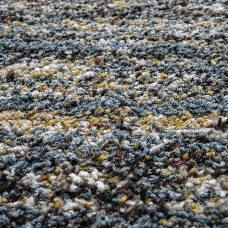 Tapis de salon - 133x195cm - Contemporain bleu, kaki et jaune Mehari par Ragolle Tapis de salon - 133x195cm - Contemporain bleu, kaki et jaune Mehari par Ragolle
