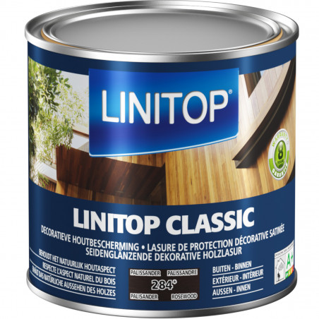 Lasure boiserie extérieure 0,5L Palissandre 284 satin - Classic par Linitop Lasure boiserie extérieure 0,5L Palissandre 284 satin - Classic par Linitop