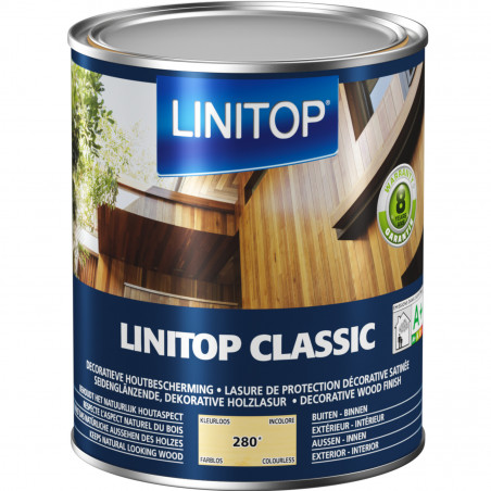 Lasure boiserie extérieure 0,5L Incolore 280 satin - Classic par Linitop