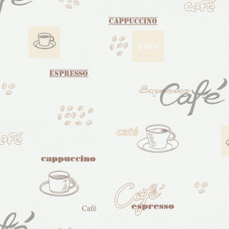 Papier peint expansé sur intissé cuisine café et gris BREAKFAST - Géométrique par Erismann - 6735-02 Papier peint expansé sur intissé cuisine café et gris BREAKFAST - Géométrique par Erismann - 6735-02