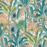 Papier peint intissé végétal bleu et vert TROPIC - Martinique par Erismann - 10390-18