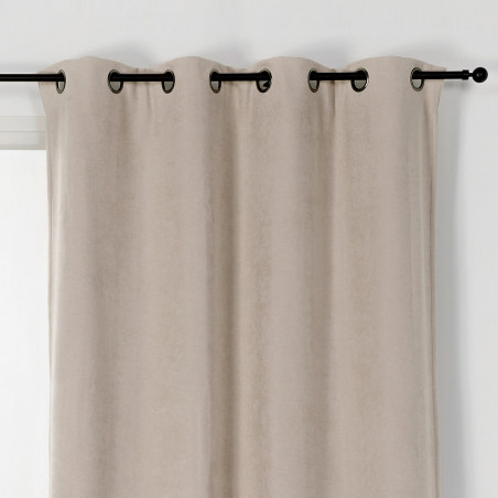 Prêt-à-Poser rideau isolant - 140cmx260cm - uni beige ALASKA par Linder Prêt-à-Poser rideau isolant - 140cmx260cm - uni beige ALASKA par Linder