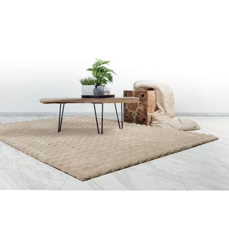 Tapis de salon - 120x170cm - Uni / Faux-uni beige Harmony par Lalee