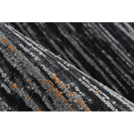 Tapis de salon - 160x230cm - Contemporain gris, noir et orange Pablo par Lalee