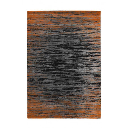 Tapis de salon - 160x230cm - Contemporain gris, noir et orange Pablo par Lalee