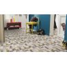 Sol Vinyle/PVC - 2m - parquet blanchi et noir et jaune TAXI - Iconik Confort par Tarkett