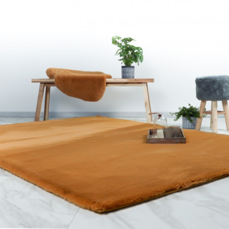 Tapis de salon - 120x170 cm - Uni / Faux-uni camel Heaven par Lalee