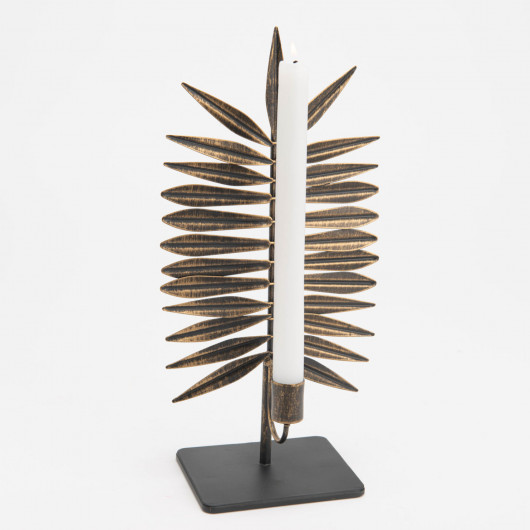 Photophore végétal noir  et...