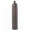 Vase ethnique marron et terre cuite - 90x19x19cm - RWANDA GM par Amadeus