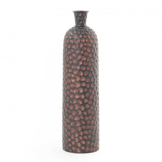 Vase ethnique marron et terre cuite - 63x17x17cm - RWANDA PM par Amadeus