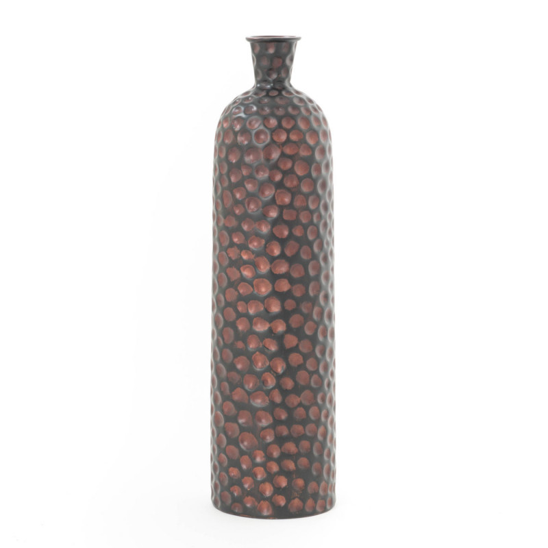Vase ethnique marron et terre cuite - 63x17x17cm - RWANDA PM par Amadeus