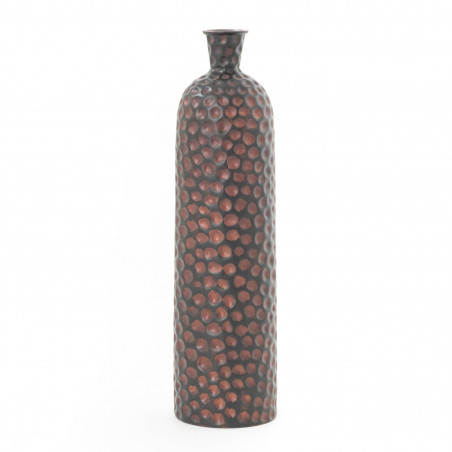 Vase ethnique marron et terre cuite - 63x17x17cm - RWANDA PM par Amadeus