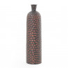 Vase ethnique marron et terre cuite - 63x17x17cm - RWANDA PM par Amadeus
