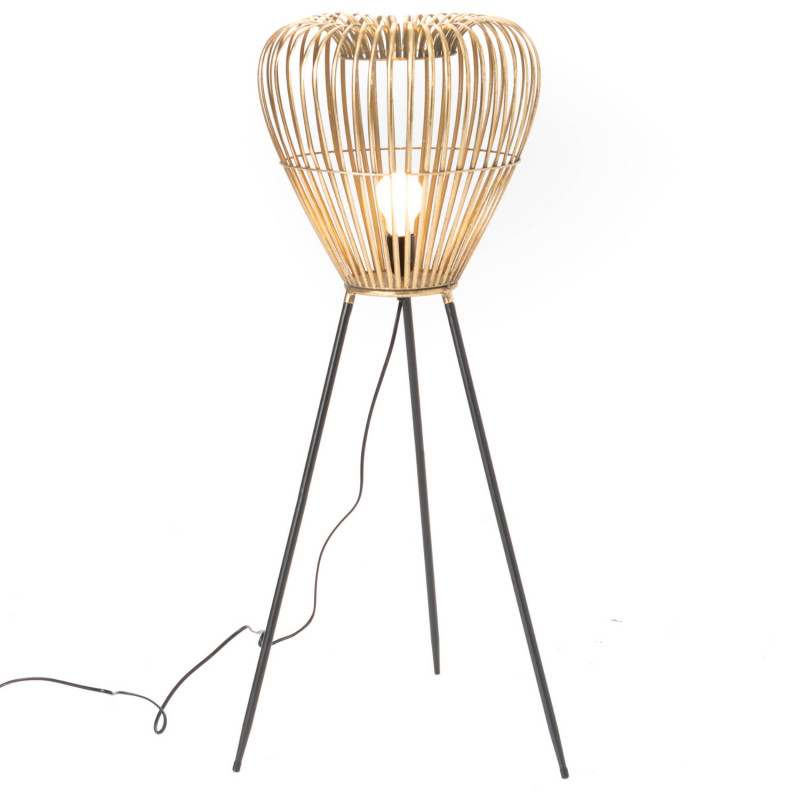 Lampe art déco doré et noir - 99x38x44cm - NOUMEA par Amadeus