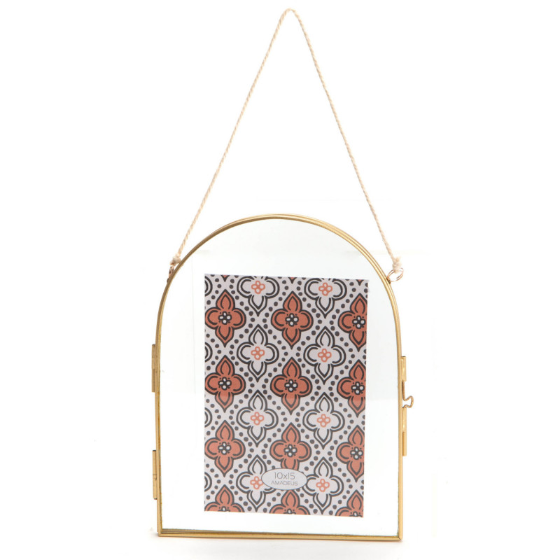 Cadre photo ethnique doré - 15x20cm - VOYAGE  par Amadeus