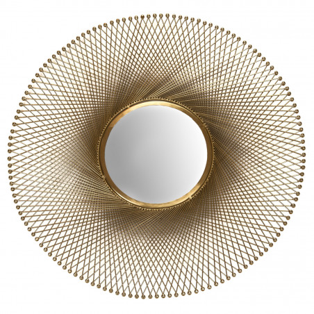 Miroir art déco doré - 80x80x10cm - SOLAIRE par Amadeus